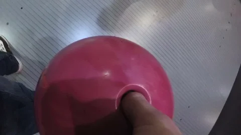 A cool shot slow motion. Beautiful Strike for GoPro. The ball knocks down all Stock Footage 73316478