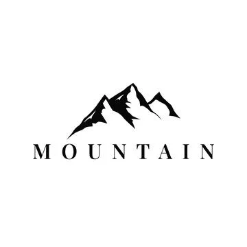 A cool, simple, minimalist mountain logo concept for natural scenery and be.. Stock Illustration