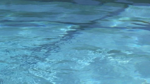 Cool slow motion of a splash after a ball lands in swimming pool Stock Footage 113938557