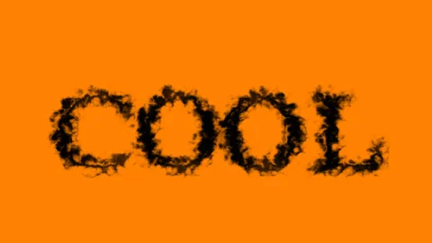 Cool smoke text effect orange isolated background Stock Footage 138722752