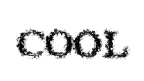Cool smoke text effect white isolated background Stock Footage 138722755