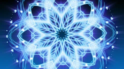 Cool Snowflake Ornament - Abstract Background 80 (HD) Stock Footage 12233038