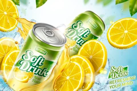 Cool soft drink ad Stock-Illustration