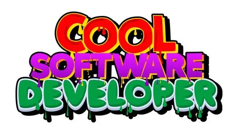 Cool Software Developer. Graffiti tag. Abstract modern street art decoratio.. 스톡 일러스트