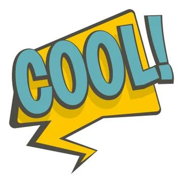 COOL, speech bubble icon isolated Illustrazione stock
