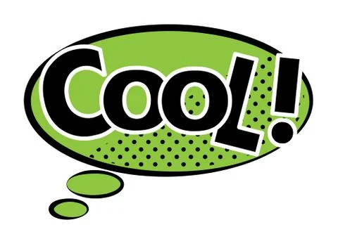 Cool! speech bubble in retro style Stock-Illustration