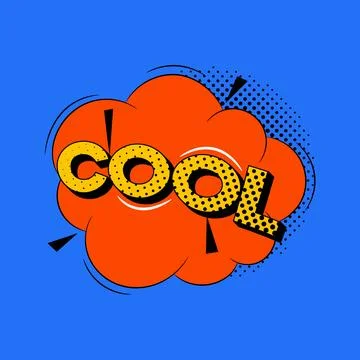 Cool speech bubble in trendy pop art style. Comic sound effect イラスト素材