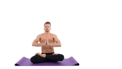 A cool stretch from an attractive athletic guy. Stock Photos