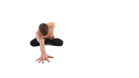 A cool stretch from an attractive athletic guy. Stock Photos