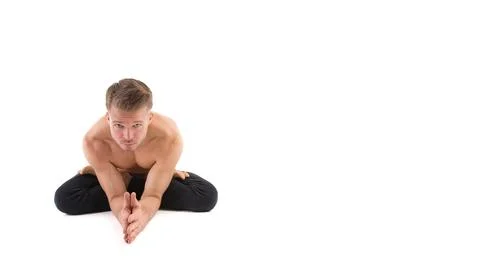 A cool stretch from an attractive athletic guy. Stock Photos