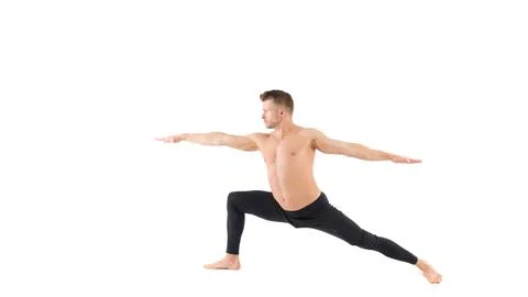 A cool stretch from an attractive athletic guy. Stock Photos