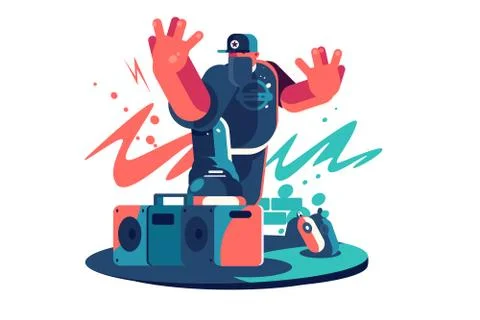 Cool stylish dude Stock-Illustration