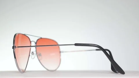 Cool stylish sunglasses, isolated Video stock 84186873
