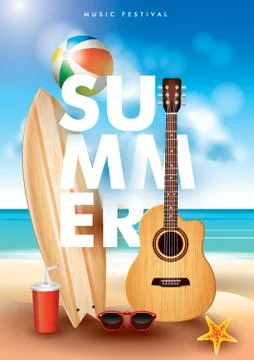 Cool Summer Poster Design Stockillustratie