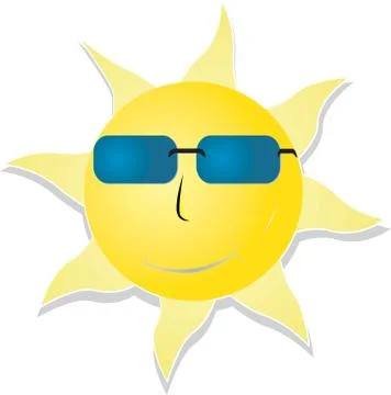 Cool sun 스톡 일러스트