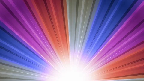 Cool Sunburst Rainbow Rays Stock Footage 94854574