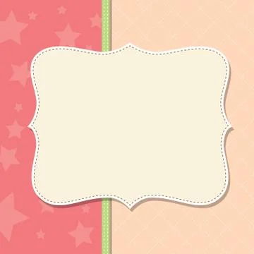Cool template frame design for greeting card Stock Illustration