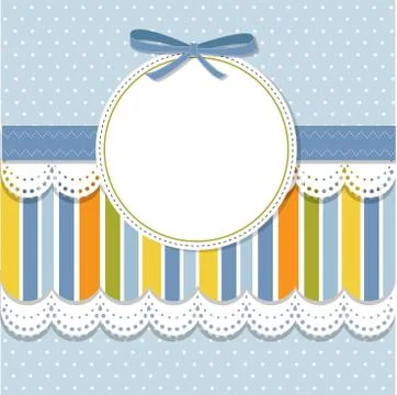 Cool template frame design for greeting card Stock Illustration