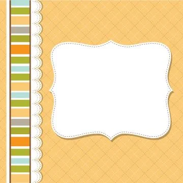 Cool template frame design for greeting card Stock Illustration