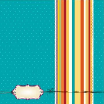 Cool template frame design for greeting card Stock Illustration