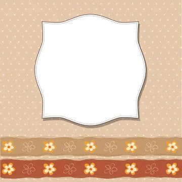 Cool template frame design for greeting card Stock Illustration