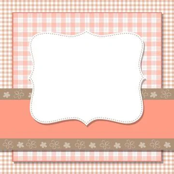 Cool template frame design for greeting card Stock Illustration