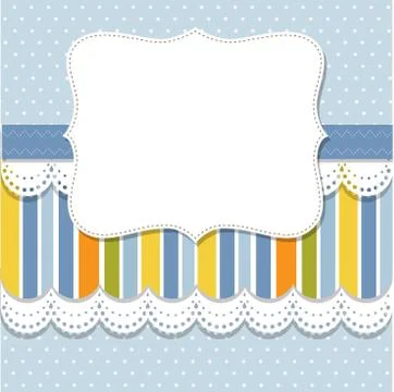 Cool template frame design for greeting card Stock Illustration