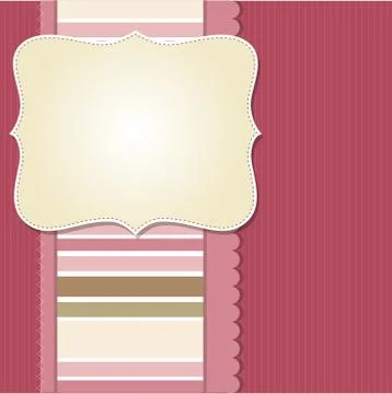Cool template frame design for greeting card Stock Illustration