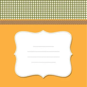 Cool template frame design for greeting card Stock Illustration