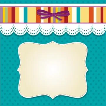 Cool template frame design for greeting card Stock Illustration