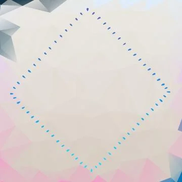 Cool Tetragon Frame On Low Poly Geometric Gradient Polygonal Background Stock Illustration