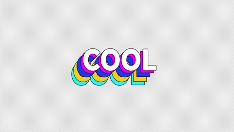Cool text animation colorful 3D typography motion design Stock Footage 330455107