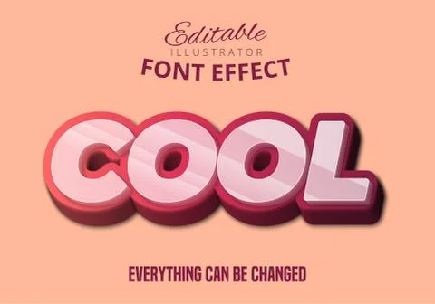 Cool text, editable text effect Stock Illustration