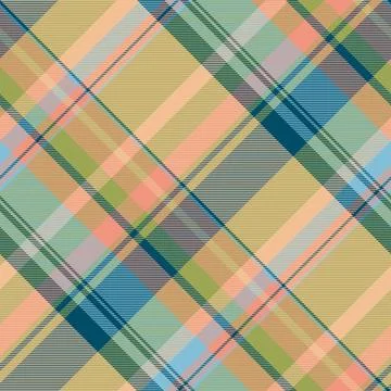 Cool texture plaid background, vintage vector check tartan. Vichy seamless .. 스톡 일러스트