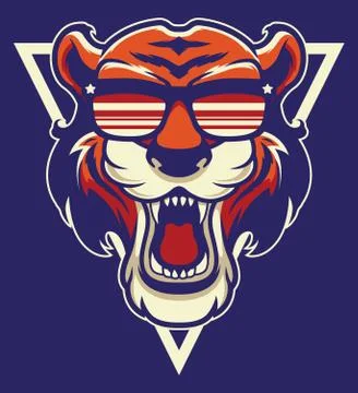 Cool Tiger Mascot Stockillustratie