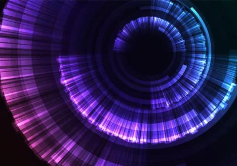 Cool tone abstract digital shell grow layer in dark background Stock Illustration