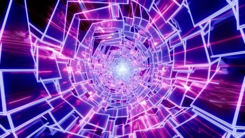 Cool triangle science fiction 3d illustration motion design dj loop Stock Footage 160542411