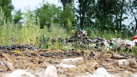 Cool truck work at dump Stock Footage 78451579