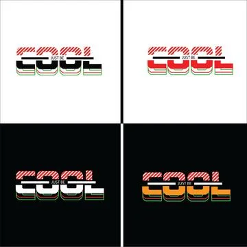 Cool typography design set. Stock Illustration