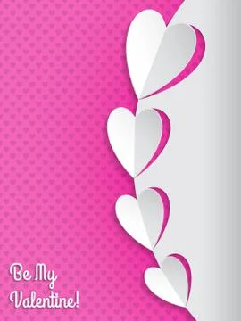 Cool valentine greeting card with hearts Stock-Illustration