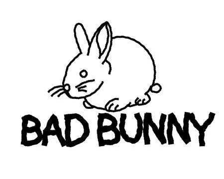 Cool vector art of Bad Bunny, the famous rapper symbol, with a unique and s.. Stock Illustration