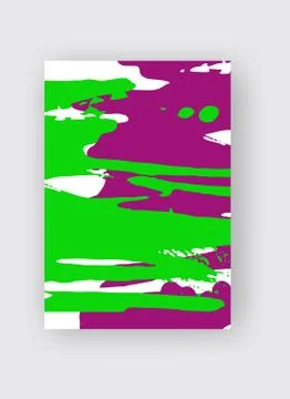 Cool vector bright poster with abstract colorful elements. Stock Illustration