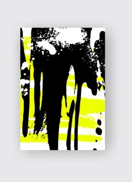 Cool vector bright poster with abstract colorful elements. Illustrazione stock