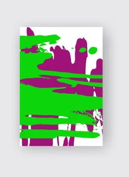 Cool vector bright poster with abstract colorful elements. Stock Illustration