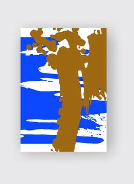 Cool vector bright poster with abstract colorful elements. Illustrazione stock