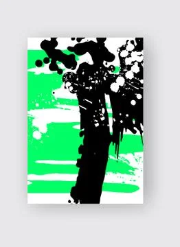 Cool vector bright poster with abstract colorful elements. Illustrazione stock