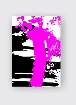 Cool vector bright poster with abstract colorful elements. Illustrazione stock
