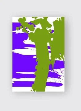 Cool vector bright poster with abstract colorful elements. Illustrazione stock