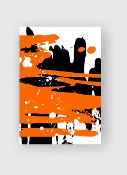 Cool vector bright poster with abstract colorful elements. Stock Illustration