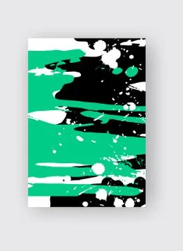Cool vector bright poster with abstract colorful elements. Illustrazione stock